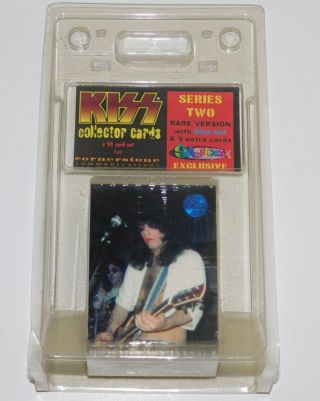 Kiss Band Cornerstone Card Set W/ Box Topper Series 2 Blue Foil Spencers Vers 1