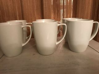Corelle Coordinates Pure White Squared Porcelain 12 Oz Mugs Set Of 6