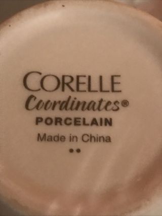 CORELLE Coordinates PURE WHITE Squared Porcelain 12 oz MUGS Set Of 6 3