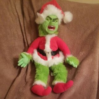Vintage 2000 How The Grinch Stole Christmas Talking Singing Santa Jim Carrey
