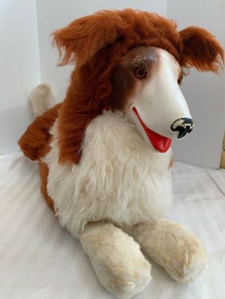 Vintage Rubber Face Plush Collie Dog Lassie Stuffed Animal Plush