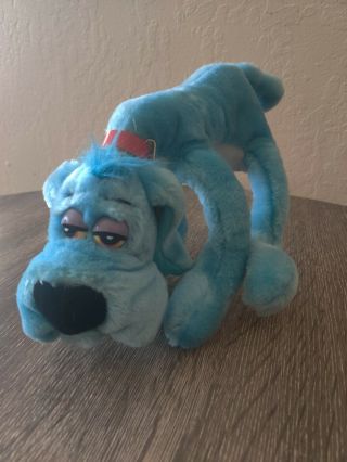 Vintage 1988 16 " Plush Foofur Cartoon Dog Blue Stuffed Animal Toy Mendez