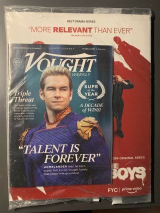 The Boys Amazon 2020 Fyc Promo Vought Weekly Revolt W/variety Issue -
