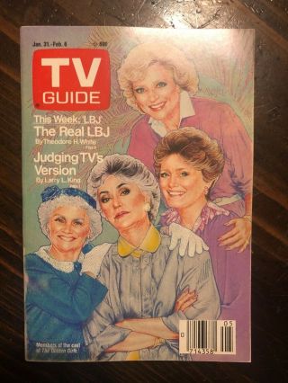 Tv Guide Jan.  31,  1987 - Golden Girls Cover