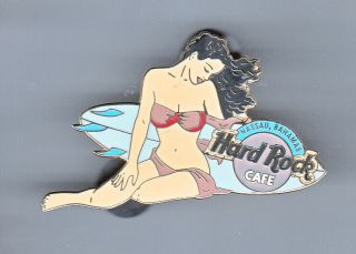 Hard Rock Cafe Pin: Nassau,  Bahamas Bikini Girl With Surf Board Le500