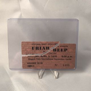 Uriah Heep Niagara Falls International Convention Concert Ticket Stub Vtg 1976