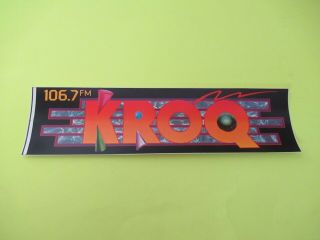 3 X Vintage 1989 Kroq 106.  7 Radio Station Sticker Retro