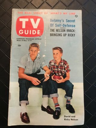 Ricky & David Nelson Tv Guide May 15 - 21 1953 England
