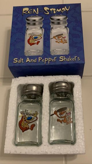 Nickelodeon The Nick Box Exclusive Ren And Stimpy Salt & Pepper Shaker Set Nib