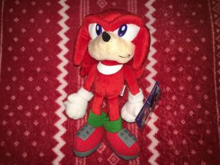 Official Sega Toys 8” Sonic X Knuckles Sonic Plush Toy Doll Japan 2003 Tagged