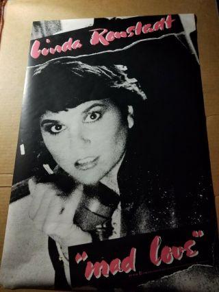 Linda Ronstadt Mad Love Promo Poster.  Small Version
