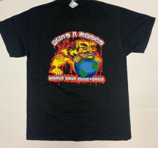 Guns N Roses Chinese Democracy World Tour 02 03 Rare T Shirt Rock Band