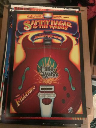 Sammy Hagar And The Wabos Poster The Fillmore S.  F.  1/30/08