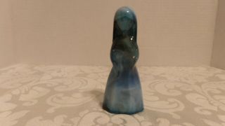 Mosser Glass By Vi Hunter Jenny Doll " Cornflower Blue " Jan.  1979 4 " Tall