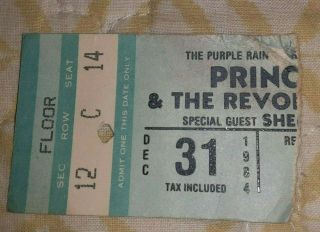 1984 Prince & The Revolution The Purple Rain Tour Concert Ticket Stub Dallas Tx