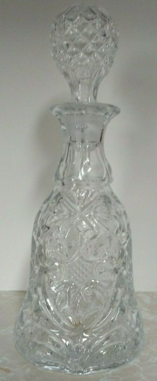 Italy Decanter With Stopper Hand Made Over 24 Lead Crystal 11.  5 Inch