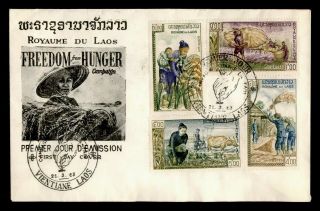 Dr Who 1963 Laos Fao Freedom From Hunger Fdc C190823