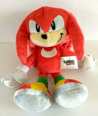 Sonic The Hedgehog Knuckles Plush Sega 8 " 25th Anniversary Tomy Stuffed Shiny
