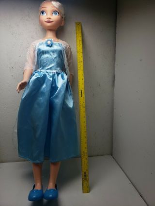 Frozen Elsa Life Size Doll 38 " Disney My Size Huge 3 Feet Tall W/ Shoes & Dress