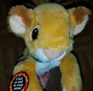 Vintage 1993 Disney The Lion King Baby Simba 14 " Floppy Stuffed Plush Animal