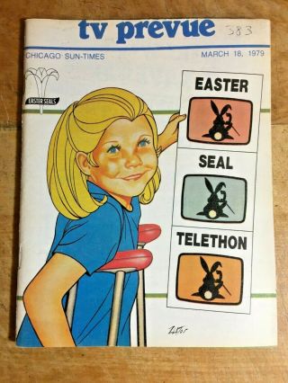 Chicago Sun - Times Tv Prevue | Easter Seal Telethon | March 18,  1979