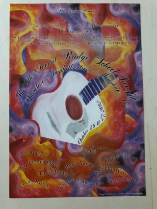 16th Bridge School Benefit Poster Shoreline Oct 2002 Neil Young,  The Other Ones