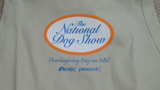 THE NATIONAL DOG SHOW NBC OFFICIAL PROMOTIONAL PROMO FULL LENGTH APRON ONE SIZE 2