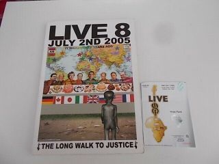 Live 8 Concert Programme And Ticket Hyde Park London 2005