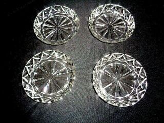 Waterford Waffle Depression Glass 4 " Coasters Anchor Hocking Set Of 4