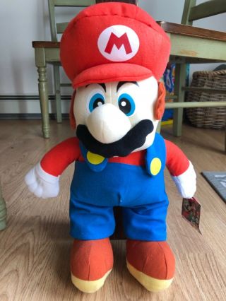 Rare Nintendo Mario Kellytoy 16” Plush 2004 18” Figure
