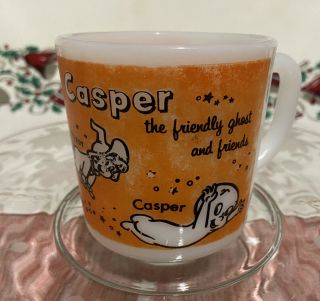 Vintage Westfield Casper The Friendly Ghost Milk Glass Mug Some Wear
