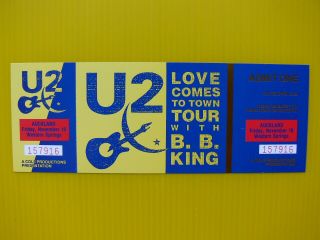 U2 - Bb King 1989 Zealand Concert Tickets 2x