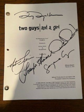 Two Guys / And A Girl Show Script Signed By Cast