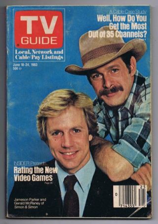 Vintage Tv Guide June 18,  1983 No Label Simon & Simon Gerald Mcraney