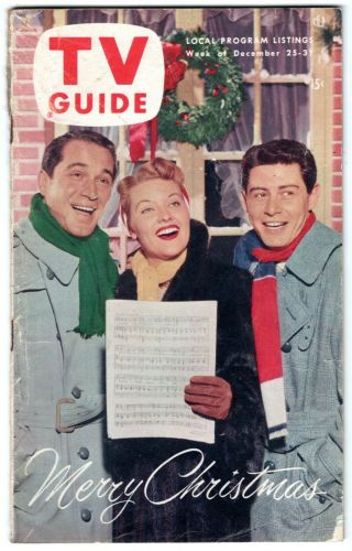 Tv Guide 39 Dec 25 1953 Detroit Edition Big Top Circus Burns & Allen