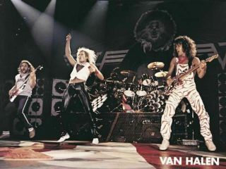 Vintage 1982 Van Halen Live In Concert 23 " X 35 " Poster & Rolled