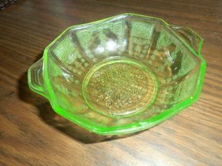 Anchor Hocking Princess Green Depression Glass 5” Oatmeal Cereal Bowl Vgc