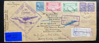 1939 Dublin Ireland First Flight Airmail Cover To Hong Kong China Mixed Frank