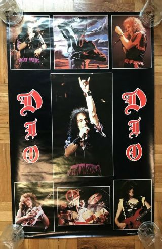 Vintage 1984 Ronnie James Dio Live Concert Poster Rock Heavy Metal