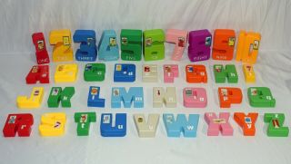 Vintage Tyco Sesame Street Alphabet Letters & Numbers Plastic Complete 1120