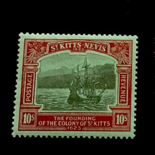 St Kitts Sg58 10/ - Rarely Seen George V 1923 M/mint Cv £325