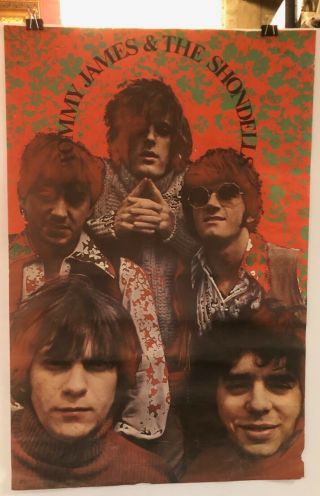 Tommy James & The Shondells 24x36 Music Poster Rough Edges Back Stained