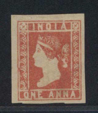 India 1854 Qv One Anna Red Litho - Suberb - Printing Flaw
