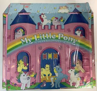 Vintage G1 My Little Pony Collectors Carry Case 1985 Hasbro Complete With Trays