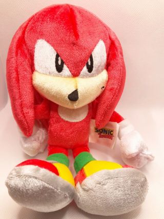 Sonic The Hedgehog Knuckles Plush Sega 25th Anniversary Tomy Stuffed Shiny 8”