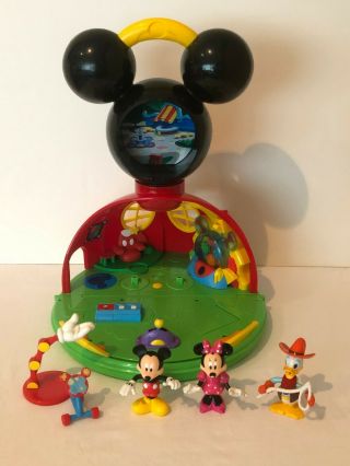 Disney Mickey Mouse Clubhouse Playset And 3 Talking Figures Interactive Play Set