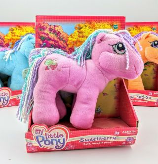 Hasbro 2004 My Little Pony Stuffed Plush 9 " Sew - And - So Shenanigans Sweet Berry