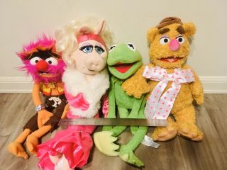 Disney Store Plush Miss Piggy,  Kermit,  Animal,  Fozzie Muppets Lg 20 "