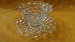 Vintage Fostoria Glass Company Pattern Is American Mayonnaise Set Bowl Plate