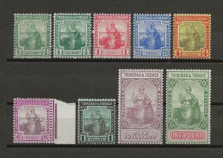 Trinidad & Tobago 1913/23 Sg 149/56 Mnh Cat £325